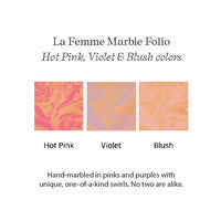 Leather Folio Marbled: La Femme